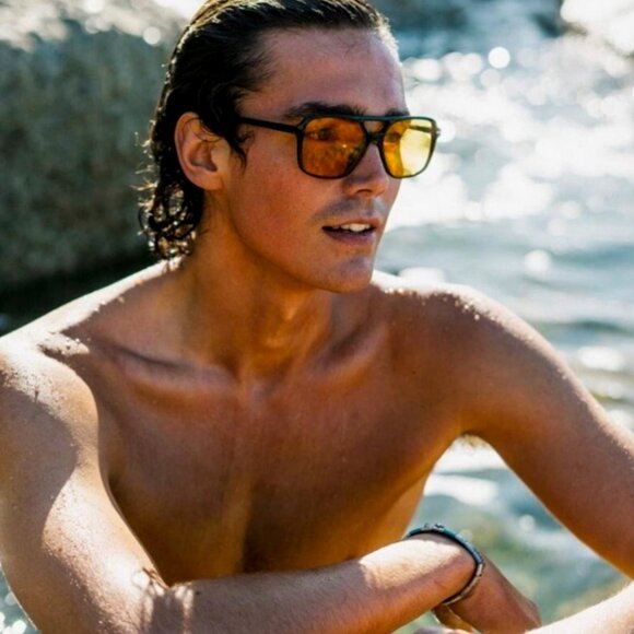 Luxury Oversized Women Trendy Yellow Lens Mens Aviator Retro 90's Sunglasses - Picture 2 of 6